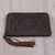 Portemonnaie-Clutch aus Leder - Handgefertigte Geldbörsen-Clutch aus braunem Leder aus Bali