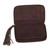 Leather wallet clutch, 'Borobudur Stars in Chocolate' - Hand Crafted Brown Leather Wallet Clutch from Bali