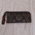 Leather wallet clutch, 'Prambanan Fireworks in Brown' - Wallet Clutch Hand Crafted from Dark Brown Leather (image 2b) thumbail