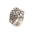 Gold accented sterling silver band ring, 'Golden Cobblestones' - Balinese Sterling Silver and Gold Plated Band Ring (image 2e) thumbail