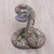 Escultura de arcilla polimérica, (4,5 pulgadas) - Escultura de serpiente de cascabel de arcilla polimérica (4,5 pulgadas)