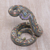 Escultura de arcilla polimérica, (4,5 pulgadas) - Escultura de serpiente de cascabel de arcilla polimérica (4,5 pulgadas)