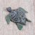 Polymer-Ton-Skulptur, (2,6 Zoll) - Meeresschildkrötenskulptur aus Polymerton (2,6 Zoll) aus Bali