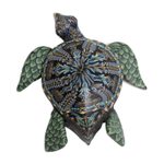 Polymer clay sculpture, 'Vibrant Sea Turtle' (2.6 inch) - Polymer Clay Sea Turtle Sculpture (2.6 inch) from Bali