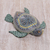 Polymer clay sculpture, 'Vibrant Sea Turtle' (4.5 inch) - Polymer Clay Sea Turtle Sculpture (4.5 Inch) from Bali