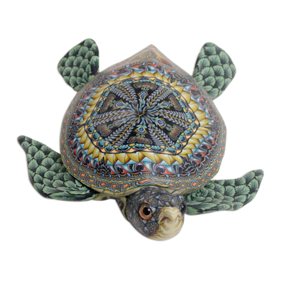 Escultura de arcilla polimérica, (4,5 pulgadas) - Escultura de tortuga marina de arcilla polimérica (4,5 pulgadas) de Bali