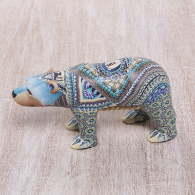 Escultura de arcilla polimérica - Escultura de arcilla polimérica hecha a mano de un oso polar de Bali