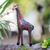 Polymer clay sculpture, 'Vibrant Giraffe' (7.5 inch) - Handmade Polymer Clay Giraffe Sculpture (7.5 Inch)