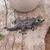 Polymer-Ton-Skulptur, (5,5 Zoll) - Handgefertigte Gecko-Skulptur aus Fimo (5,5 Zoll)
