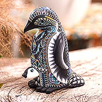 Polymer clay sculpture, Penguin Mother (4 inch)