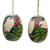 Wood ornaments, 'Jalak Forest' (set of 4) - Hand-Painted Ornaments of Jalak Birds from Bali (Set of 4) (image 2d) thumbail