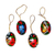 Wood ornaments, 'Monarch Eden' (set of 4) - Hand-Painted Ornaments of Butterflies from Bali (Set of 4) (image 2a) thumbail