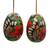 Wood ornaments, 'Monarch Eden' (set of 4) - Hand-Painted Ornaments of Butterflies from Bali (Set of 4) (image 2b) thumbail