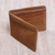 Men's leather wallet, 'Natural Balance' - Classic Light Brown Men's Leather Bifold Wallet