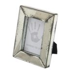 Glass photo frame, 'Kaliurang Memories' (4x6) - Rustic Mirrored Glass Photo Frame (4x6) from Bali