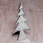 Decorative tabletop mirror, 'Evergreen Reflection' - Hand Crafted Javanese Evergreen Tree Tabletop Mirror