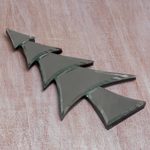 Decorative tabletop mirror, 'Evergreen Reflection' - Hand Crafted Javanese Evergreen Tree Tabletop Mirror