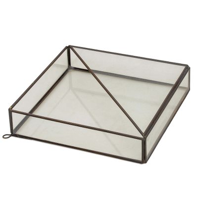 Glass and brass terrarium, 'Garden Desire' - Handmade Javanese Glass and Brass Plant Terrarium