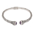 Amethyst cuff bracelet, 'Bedugul Bamboo' - Bali Sterling Silver Bamboo Cuff Bracelet with Amethysts