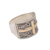 Gold accented sterling silver band ring, 'Holy Light' - Gold Accented Sterling Silver Cross Band Ring (image 2e) thumbail
