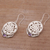 Amethyst and bone dangle earrings, 'Realm of Light' - Celtic Motif Bone Earrings with Amethyst and Silver (image 2c) thumbail