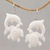 Bone dangle earrings, 'Friends Among the Waves' - Bone Dangle Earrings with Dolphin and Tortoise Theme (image 2) thumbail