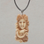 Bone pendant necklace, 'Ocean Royalty' - Handcrafted Ocean-Themed Bone Pendant Necklace from Bali thumbail
