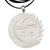 Bone pendant necklace, 'Stellar Guardians' - Handcrafted Sun and Moon Bone Pendant Necklace from Bali (image 2d) thumbail