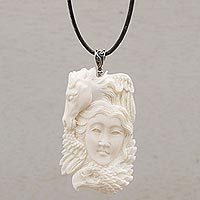 Featured review for Bone pendant necklace, Wild Lady