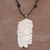 Bone pendant necklace, 'Courageous Woman' - Handcrafted Bird-Themed Bone Pendant Necklace form Bali (image 2) thumbail