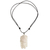 Bone pendant necklace, 'Courageous Woman' - Handcrafted Bird-Themed Bone Pendant Necklace form Bali thumbail