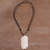 collar con colgante de hueso - Collar con colgante de hueso con forma de pájaro hecho a mano de Bali