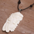 Bone pendant necklace, 'Courageous Woman' - Handcrafted Bird-Themed Bone Pendant Necklace form Bali