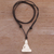 Bone pendant necklace, 'Peaceful as Buddha' - Handcrafted Bone Buddha Pendant Necklace from Bali (image 2b) thumbail