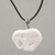 Bone pendant necklace, 'Elephant Bow' - Elephant-Shaped Adjustable Bone Pendant Necklace from Bali (image 2) thumbail