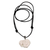 Bone pendant necklace, 'Elephant Bow' - Elephant-Shaped Adjustable Bone Pendant Necklace from Bali thumbail