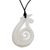 Bone pendant necklace, 'Wavy Hook' - Handcrafted Swirl Motif Bone Pendant Necklace from Bali (image 2c) thumbail
