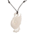 Bone pendant necklace, 'Noble Swan' - Handcrafted Bone Swan Pendant Necklace from Bali (image 2d) thumbail