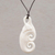 Bone pendant necklace, 'Whale Waves' - Bone Pendant Necklace with Swirl Motifs from Bali