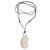 Halskette mit Knochenanhänger, 'Whale Waves - Knochenanhänger-Halskette mit Wirbelmotiven aus Bali