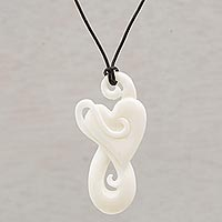 Featured review for Bone pendant necklace, Untouched Heart