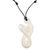 Bone pendant necklace, 'Untouched Heart' - Handcrafted Heart-Shaped Bone Pendant Necklace from Bali (image 2c) thumbail