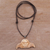 Bone pendant necklace, 'Untethered Spirit' - Handcrafted Spiritual Bone Pendant Necklace from Bali (image 2b) thumbail
