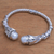 Cultured pearl cuff bracelet, 'Songket Glow' - Cultured Pearl and Sterling Silver Cuff Bracelet from Bali (image 2b) thumbail