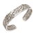 Sterling silver cuff bracelet, 'Majestic Leaves' - Leafy Sterling Silver Cuff Bracelet from Bali thumbail