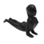 Holzstatuette - Signierte Holzstatuette der Yoga-Kobra-Pose in Schwarz