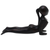Wood statuette, 'Cobra Yoga' - Signed Wood Statuette of Yoga Cobra Pose in Black