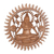 Holzrelief-Platte, 'Shiva Aura'. - Signiertes und handgeschnitztes Wandrelief von Lord Shiva