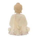 Crocodile wood statuette, 'Gesture of Teaching' - Unique Wood Buddha Sculpture in Vitarka Mudra Pose