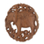 Reliefplatte aus Holz - Wandreliefpaneel aus Holz mit Elefantenmotiv
